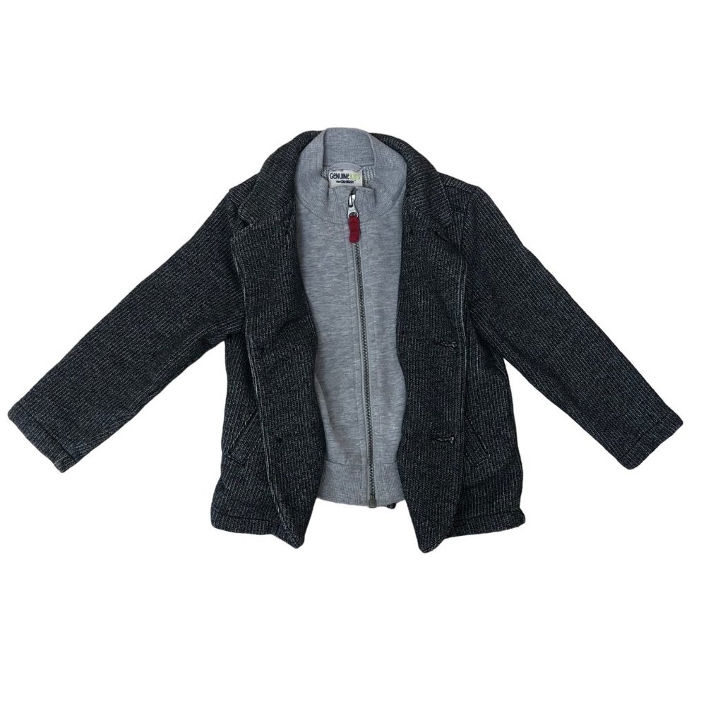 Genuine Kids Oshkosh Boys Blazer Jacket 4T Duo Layers Pockets Fall School NOTE